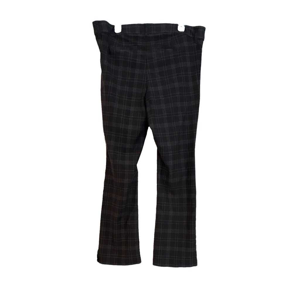 Torrid Plaid Ponte Stretch Straight Leg Dress Pants 18R Black Gray 30" Inseam - Picture 2 of 5